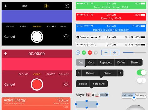 iOS 10 UI (GUI) kit for Sketch and Photoshop